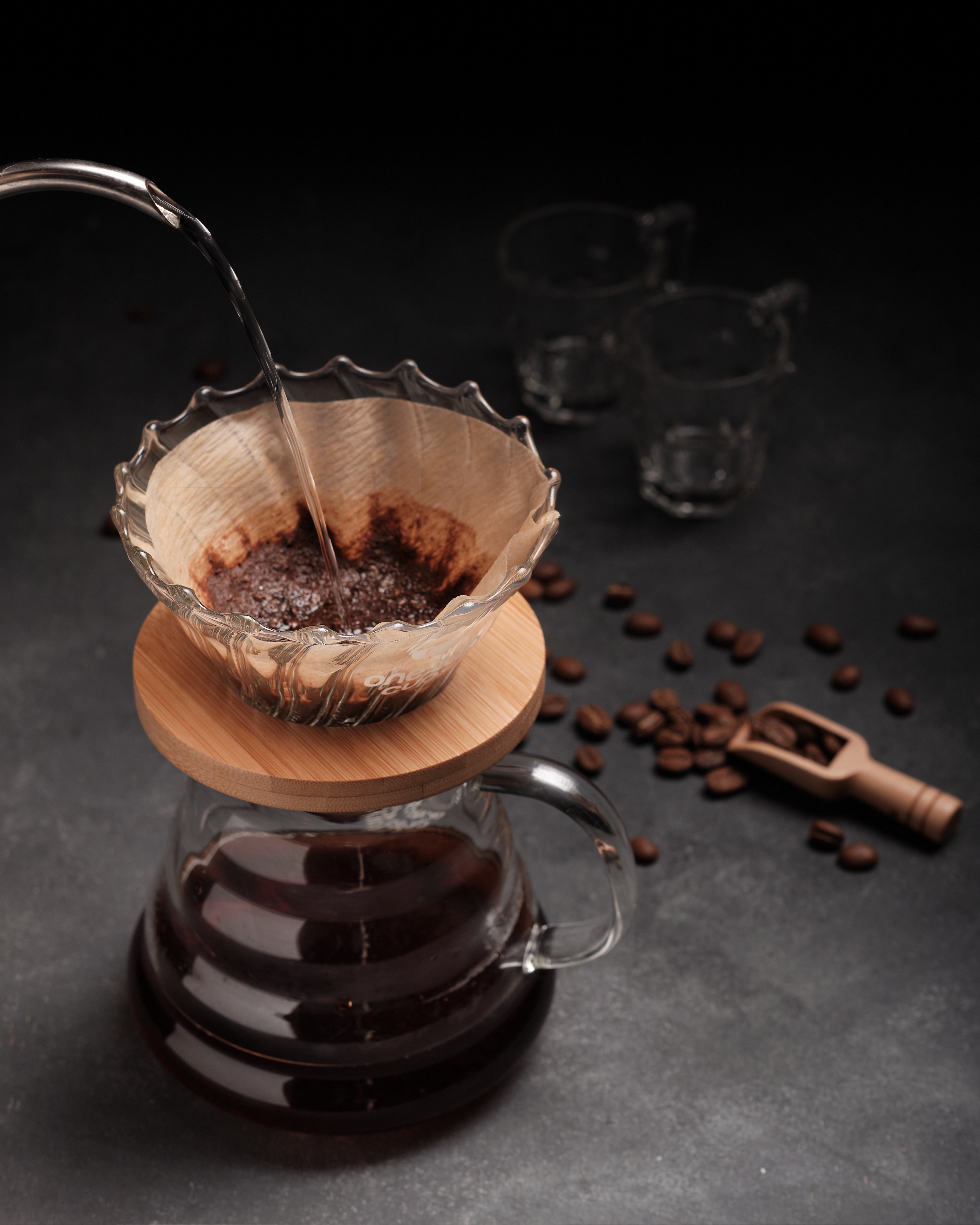brewing coffee